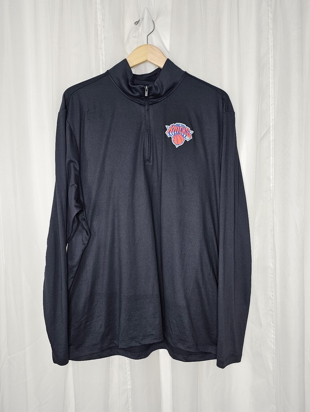 Antigua NBA New York Knicks Black Quarter-Zip Pullover XL NEW